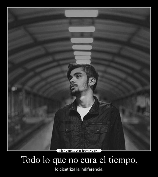 Todo lo que no cura el tiempo, - lo cicatriza la indiferencia.