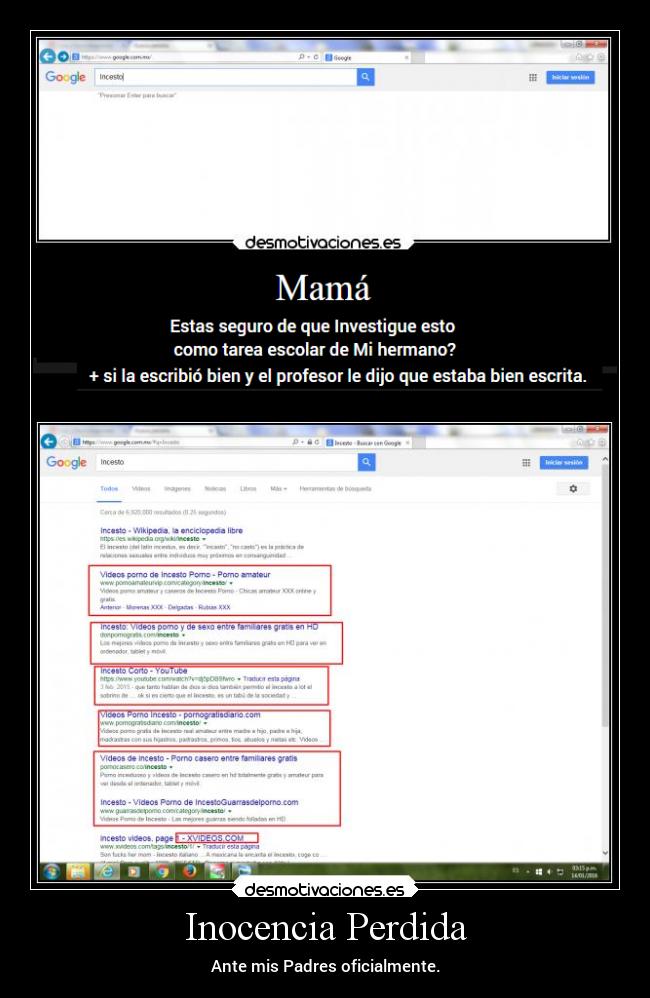 Inocencia Perdida - Ante mis Padres oficialmente.