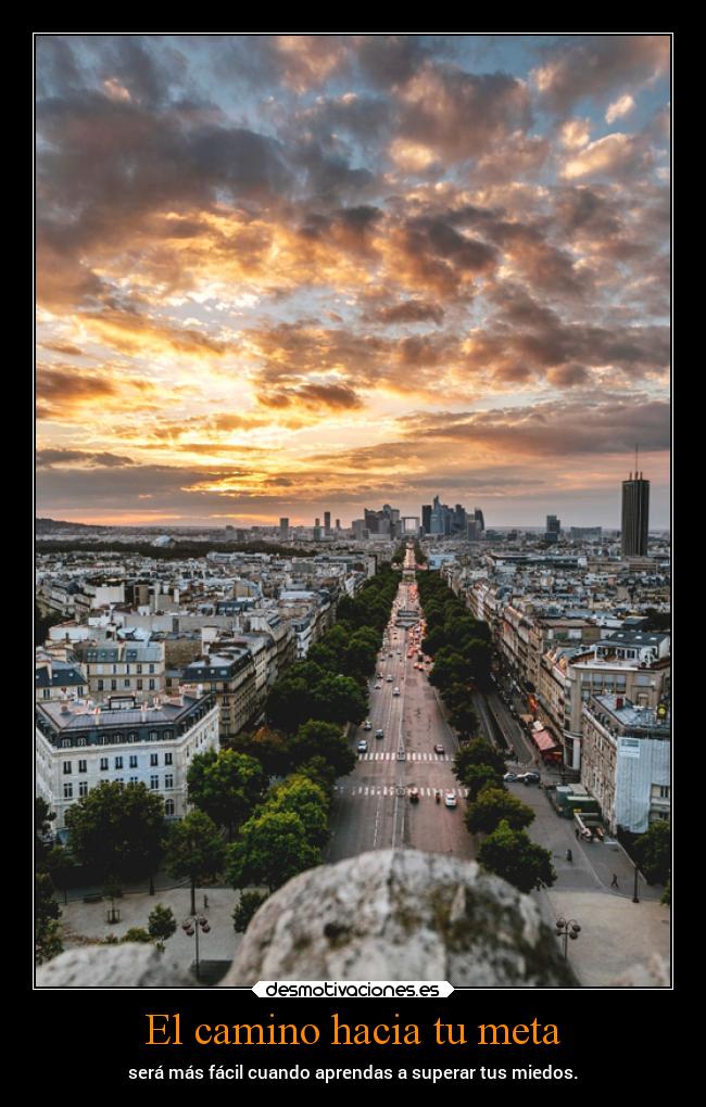 El camino hacia tu meta - será más fácil cuando aprendas a superar tus miedos.