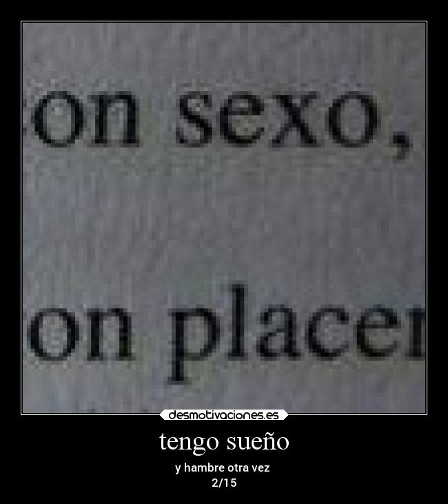tengo sueño -