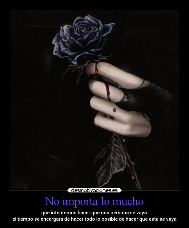 No importa lo mucho -