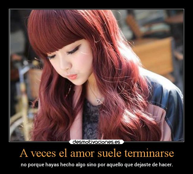 A veces el amor suele terminarse - 