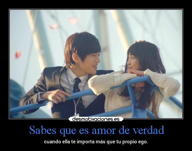 Sabes que es amor de verdad -