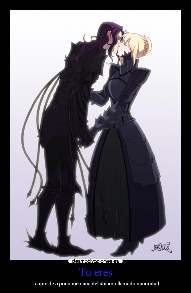 Tu eres - La que de a poco me saca del abismo llamado oscuridad