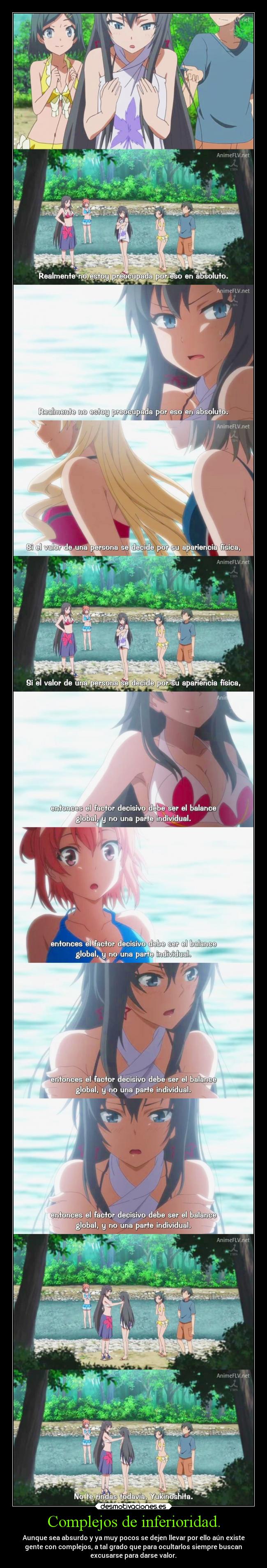 Complejos de inferioridad. -