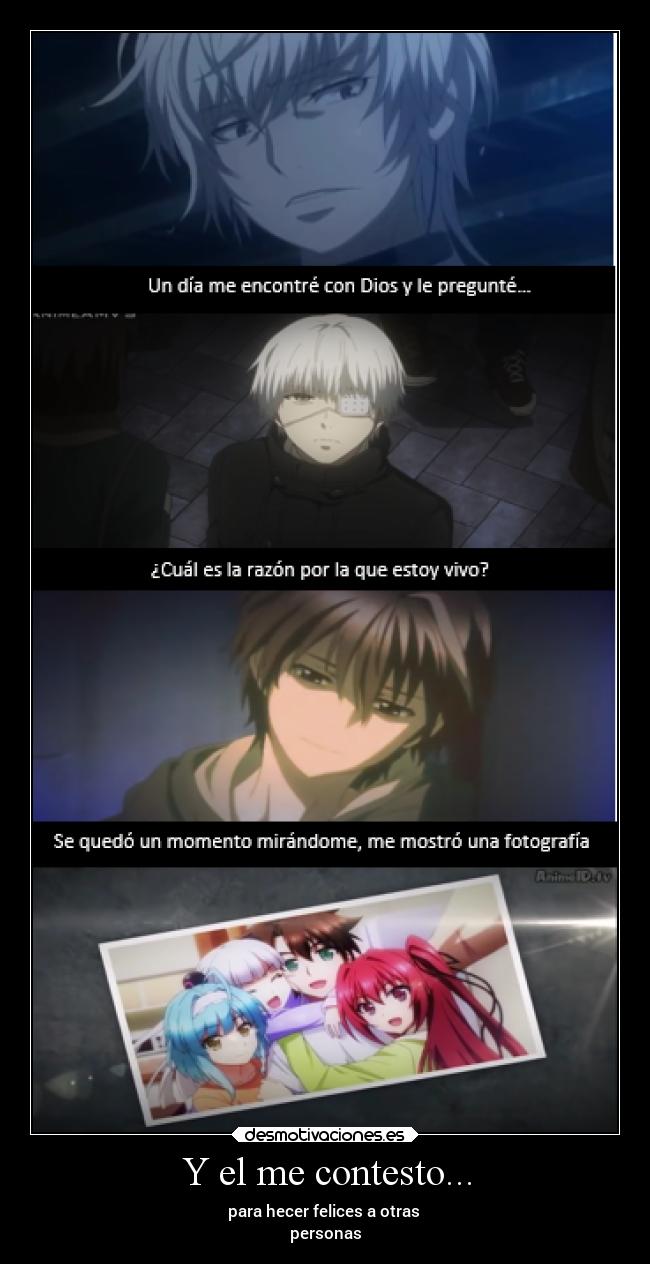 carteles anime dios kaneki ouma basara toarumajutsunoindex tokyo guilty shinmai fotografia razon desmotivaciones