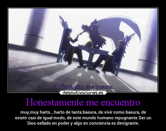 Honestamente me encuentro -