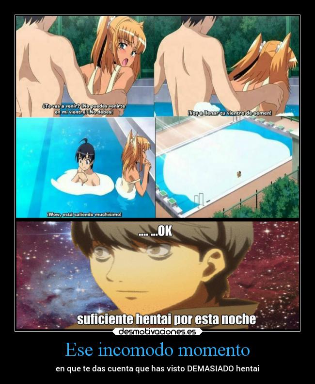 Ese incomodo momento - en que te das cuenta que has visto DEMASIADO hentai