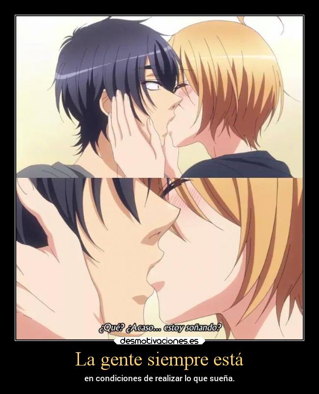 carteles anime makalove97 yaoi lovestage love stage ryouma ichijou izumi sena censuradealgodondeazucar desmotivaciones