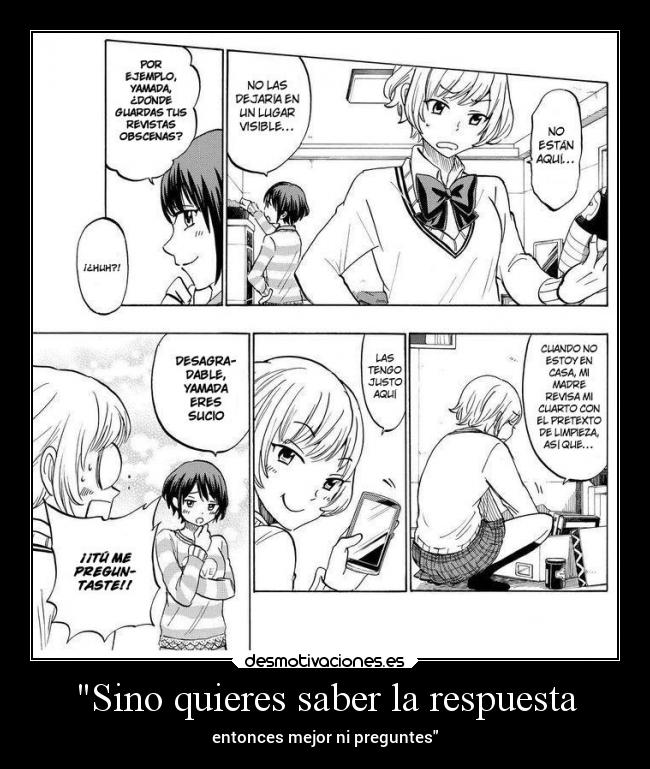 carteles anime saber respuesta querer projectd preguntar raptorhunters pensar manga desmotivaciones