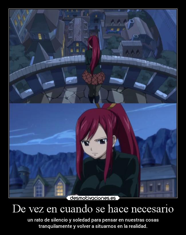 carteles anime vida mundo soledad raptorhunters harukaze erosekai fairytail fairy tail erzascarlet erza desmotivaciones