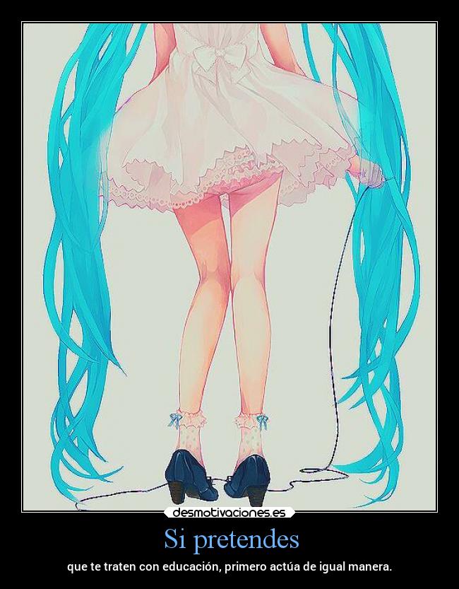 carteles caracter anime vocaloid miku educacion desmotivaciones