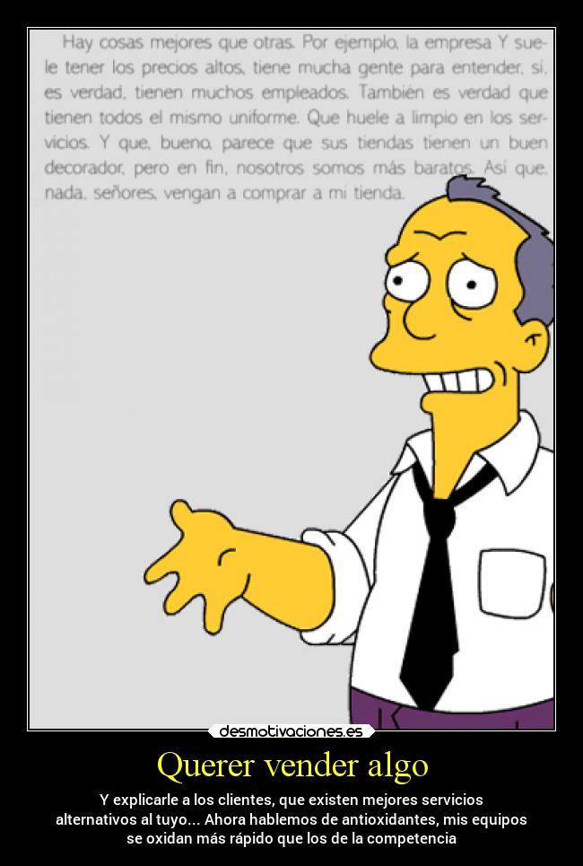 Querer vender algo -