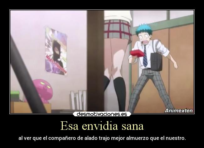 carteles comida anime celos sana comer desmotivaciones