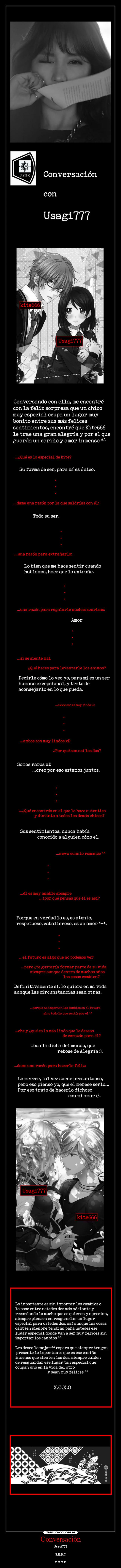 Conversación - Usagi777
S.E.B.C
X.O.X.O