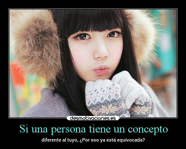 Si una persona tiene un concepto - 