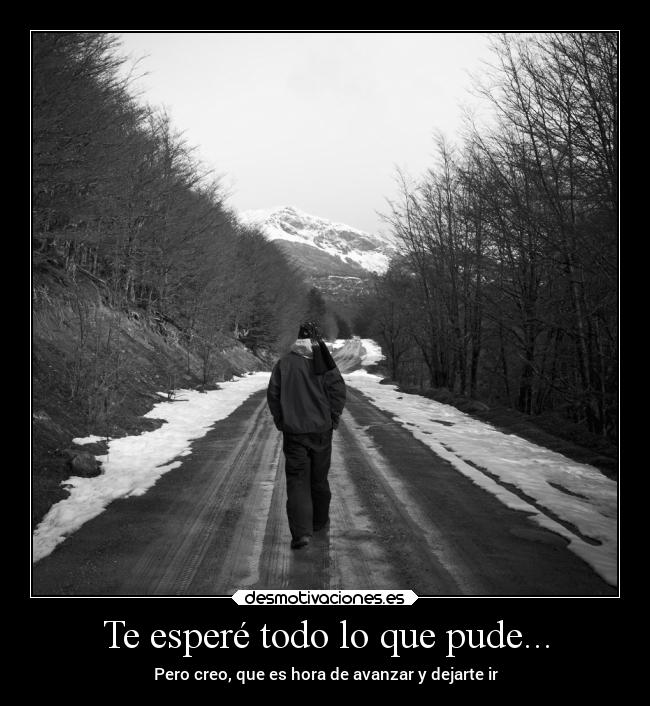 Te esperé todo lo que pude... -