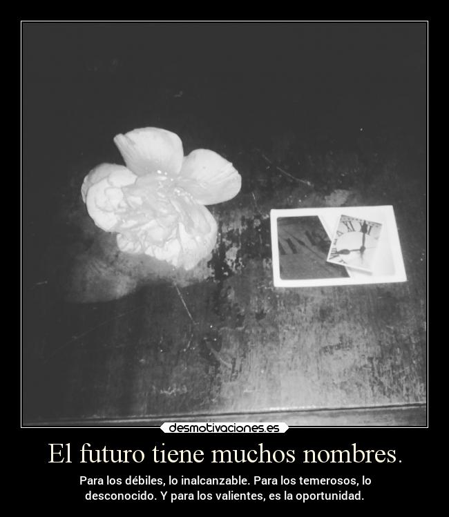 El futuro tiene muchos nombres. -