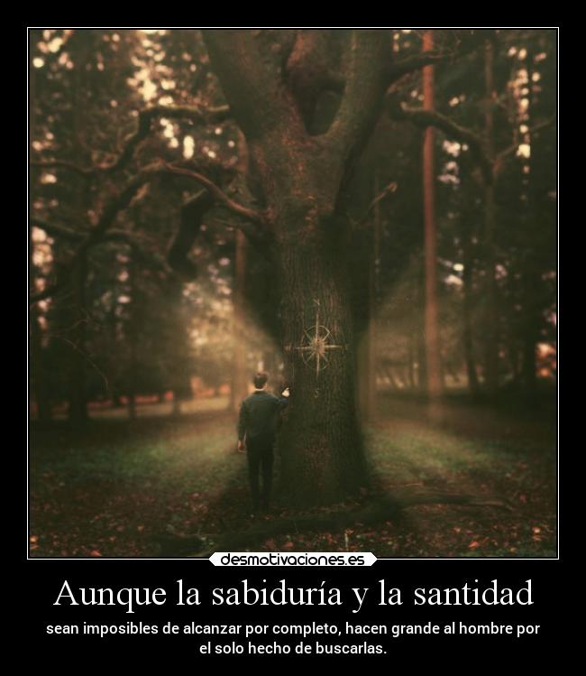Aunque la sabiduría y la santidad -