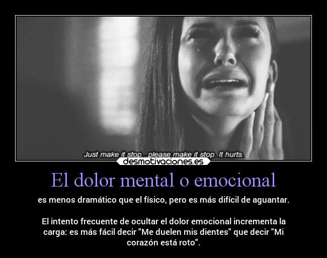 El dolor mental o emocional - 