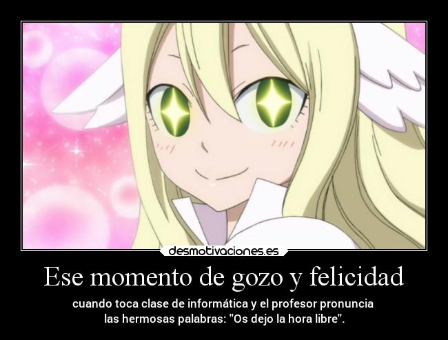 carteles felicidad anime vida mundo humor felicidad cosasquepasan raptorhunters harukaze erosekai fairytail mavis fairy desmotivaciones