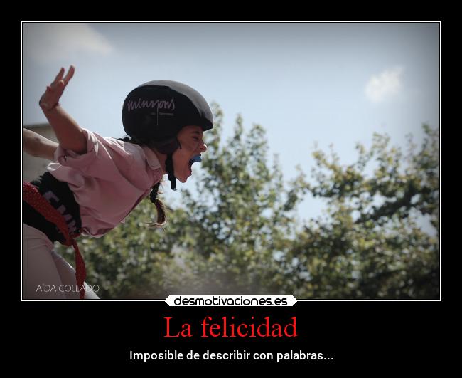 La felicidad - Imposible de describir con palabras...