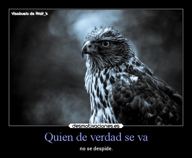 Quien de verdad se va -