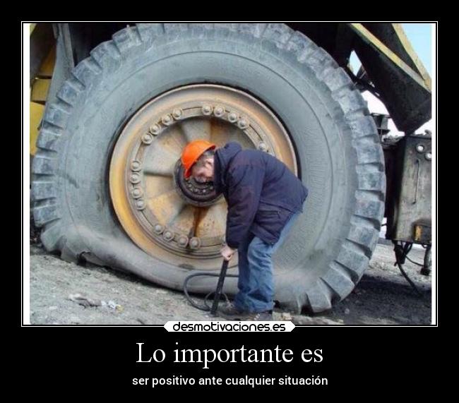 Lo importante es -