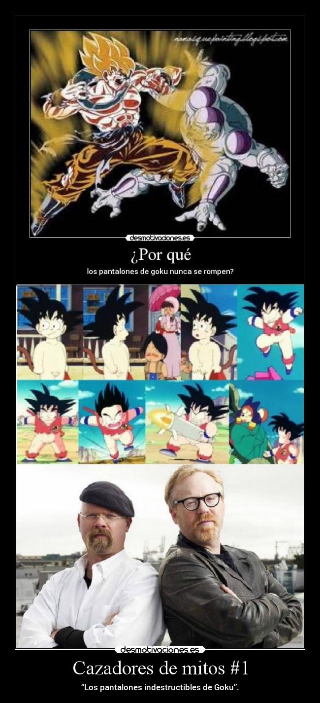 carteles humor cazadoresdemitos dragonball pantalonesdegoku elpatodelapiovendehierba desmotivaciones