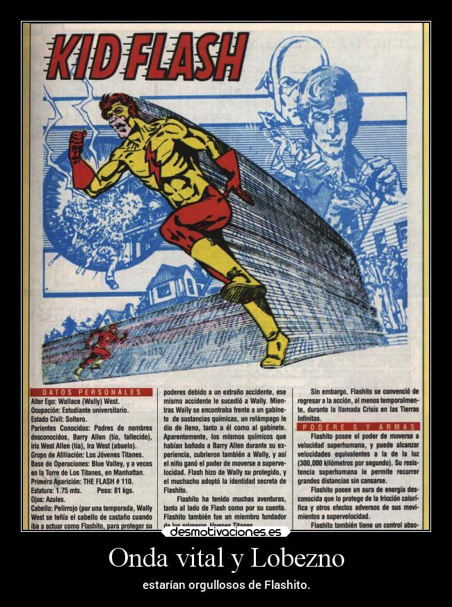 carteles humor flash kidflash traduccion clandesplazado slipkdemon comic biografia wally wallywest desmotivaciones