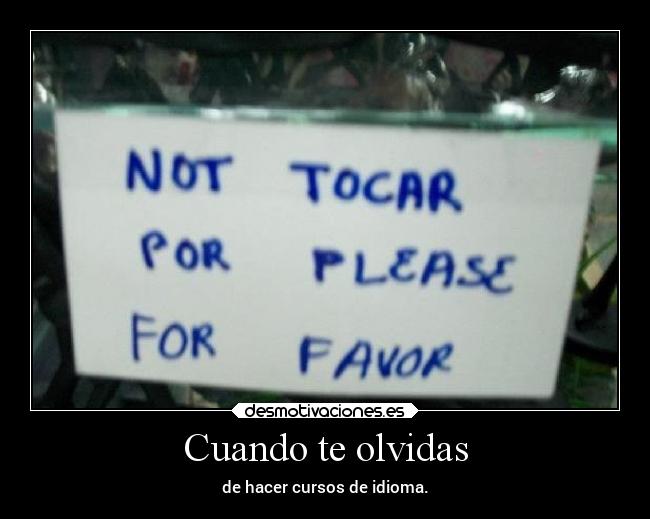 carteles idioma humor tonto fail confianza laurasimpson11 desmotivaciones