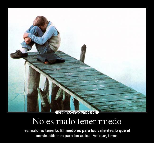 No es malo tener miedo - 