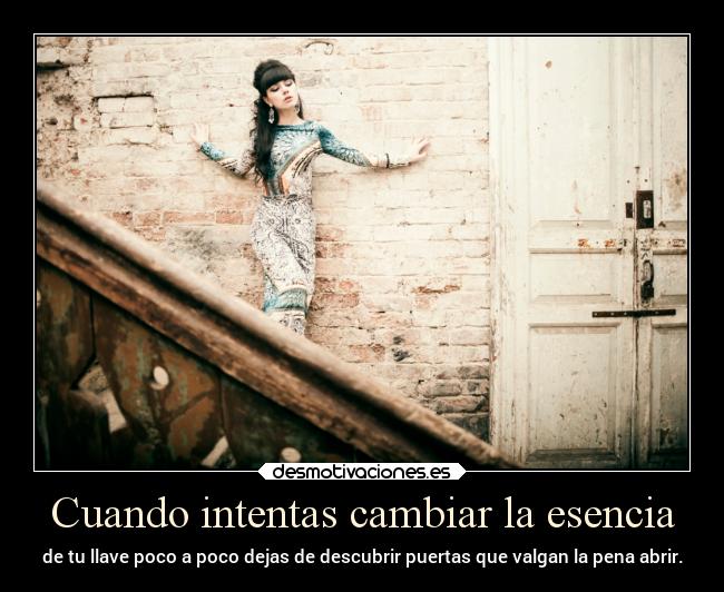 Cuando intentas cambiar la esencia - 