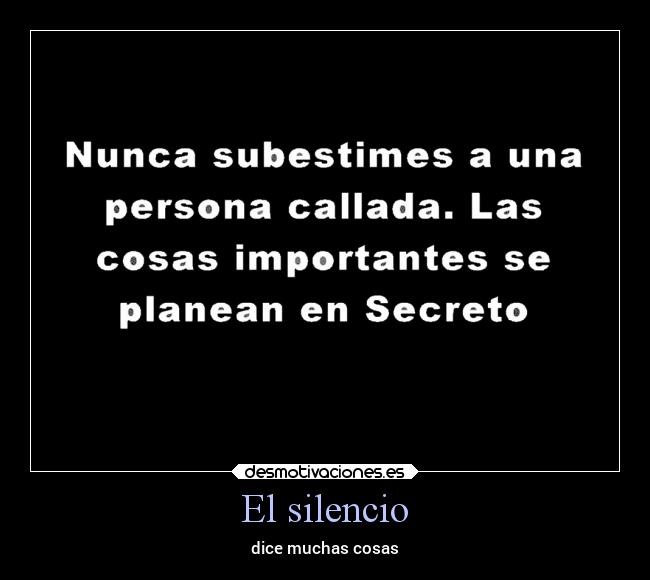El silencio -