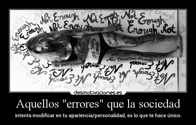 Aquellos errores que la sociedad - 