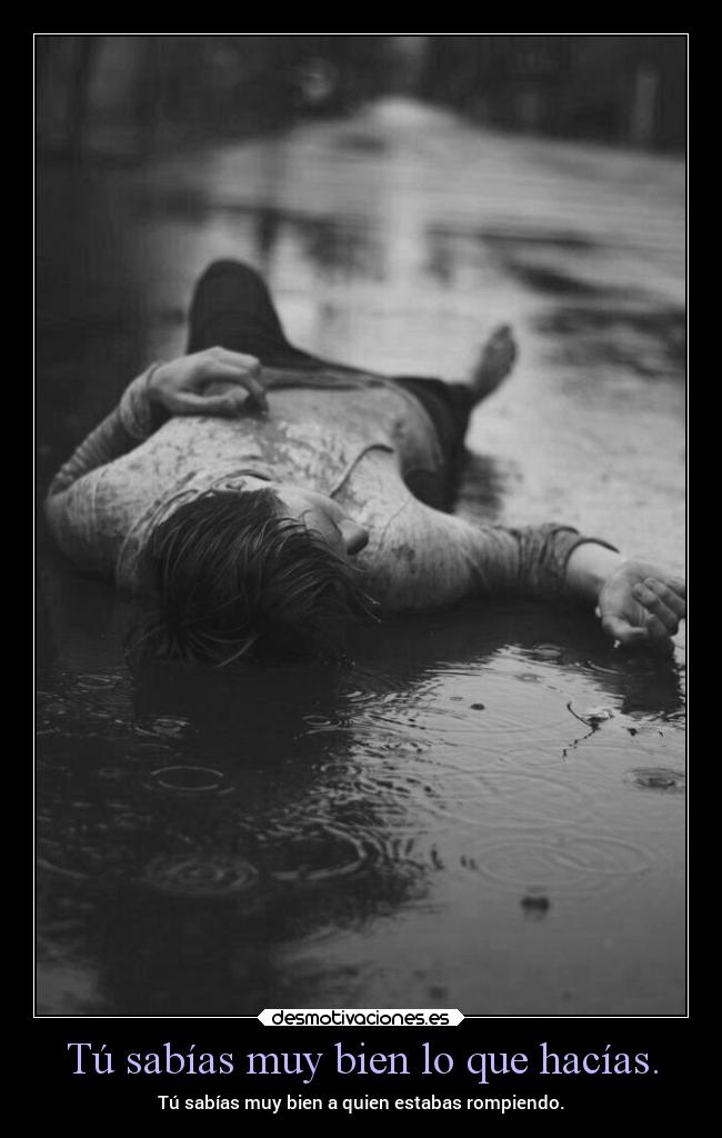 Tú sabías muy bien lo que hacías. - 