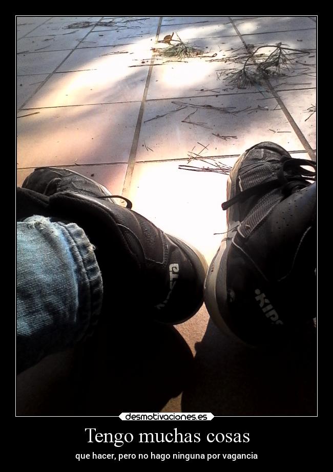 Tengo muchas cosas - que hacer, pero no hago ninguna por vagancia