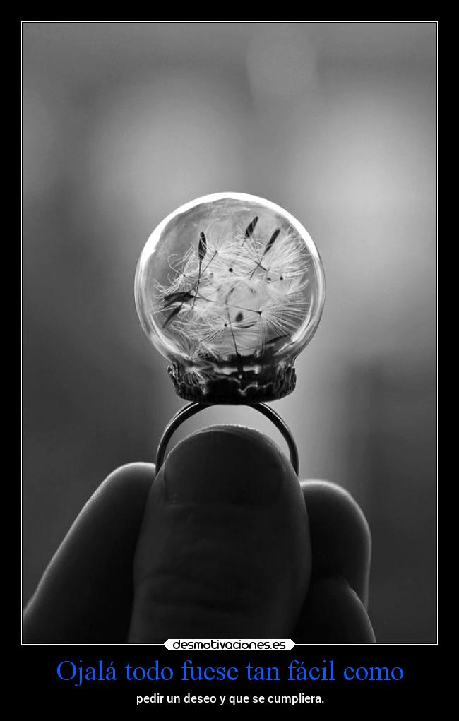 Ojalá todo fuese tan fácil como -