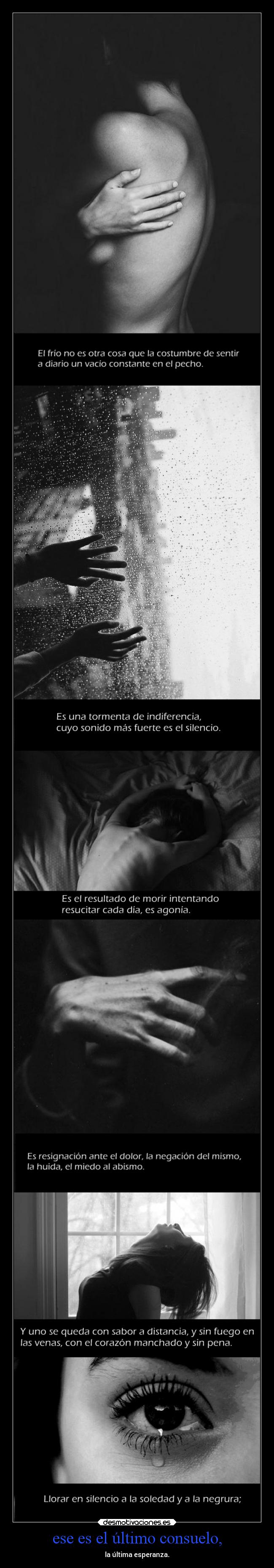 ese es el último consuelo, -