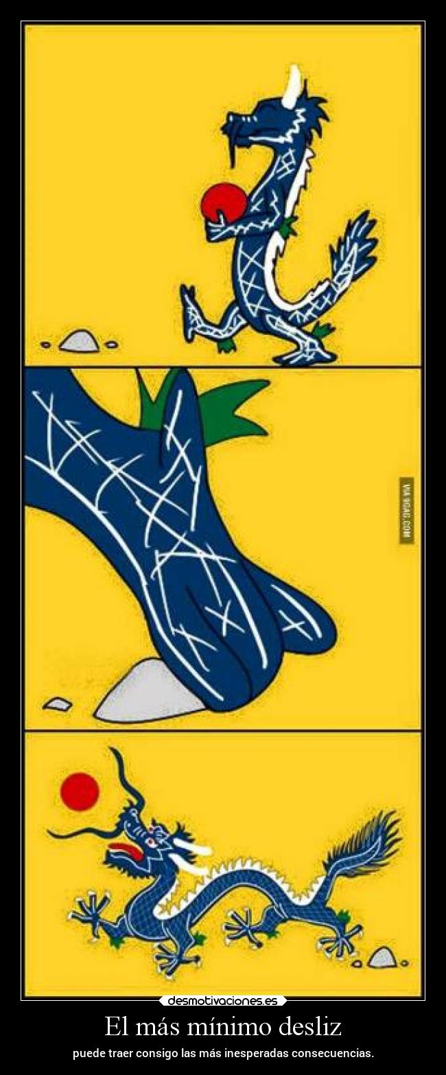 carteles vida errores desliz caida dragon consecuencias desmotivaciones