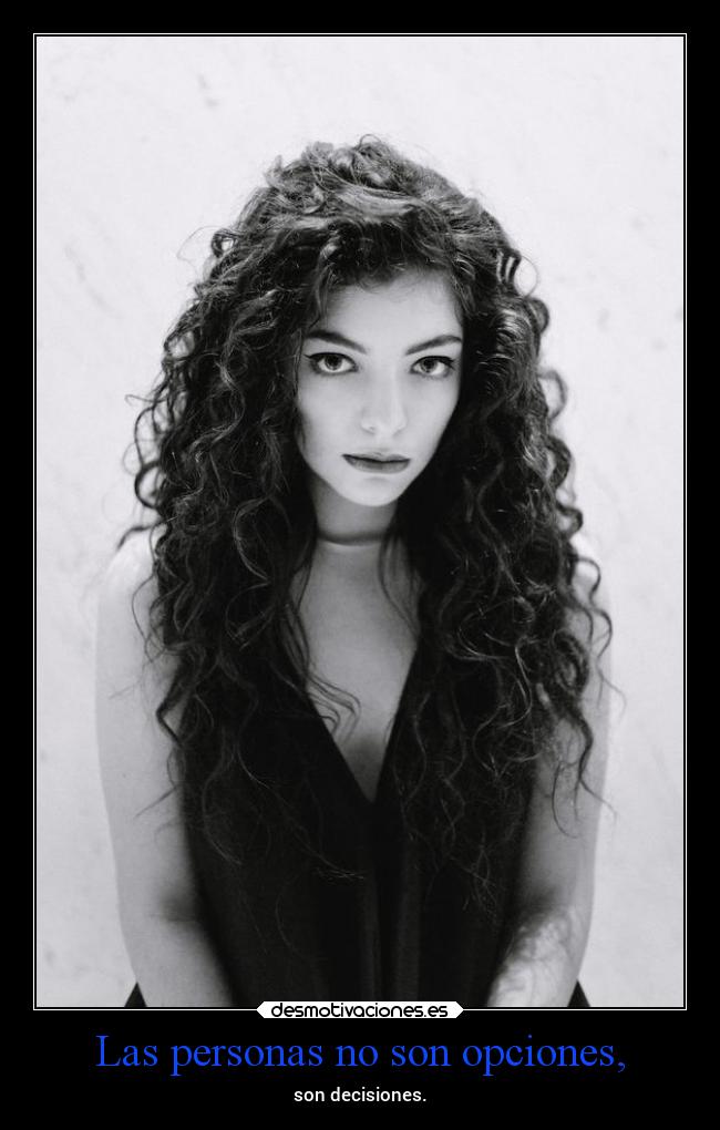 Las personas no son opciones, - 