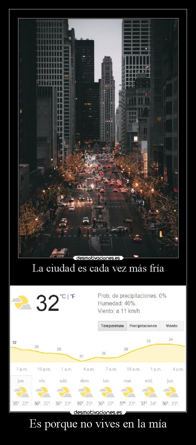 Es porque no vives en la mía -