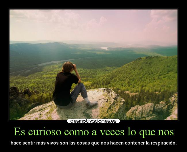 Es curioso como a veces lo que nos - 