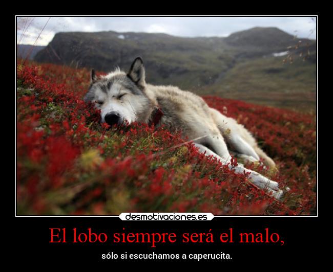 El lobo siempre será el malo, - 