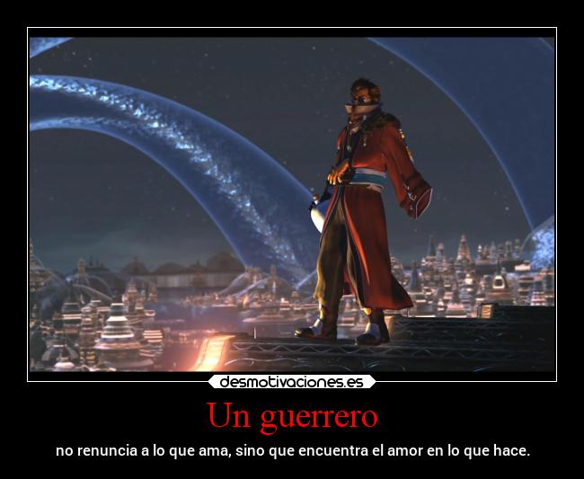 carteles videojuegos final fantasyx fantasy auron guerrero batalla square soft desmotivaciones