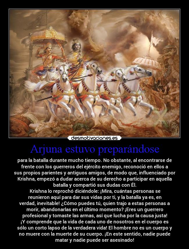 Arjuna estuvo preparándose -