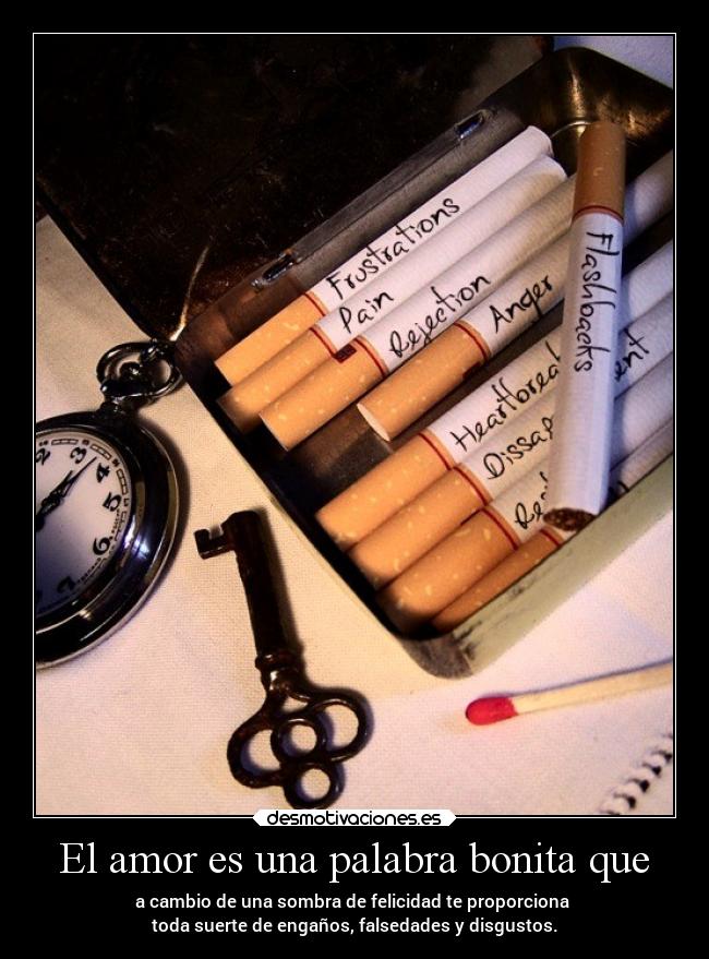 El amor es una palabra bonita que - 