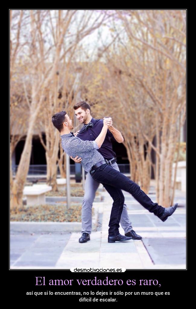 El amor verdadero es raro, - así que si lo encuentras, no lo dejes ir sólo por un muro que es
difícil de escalar.