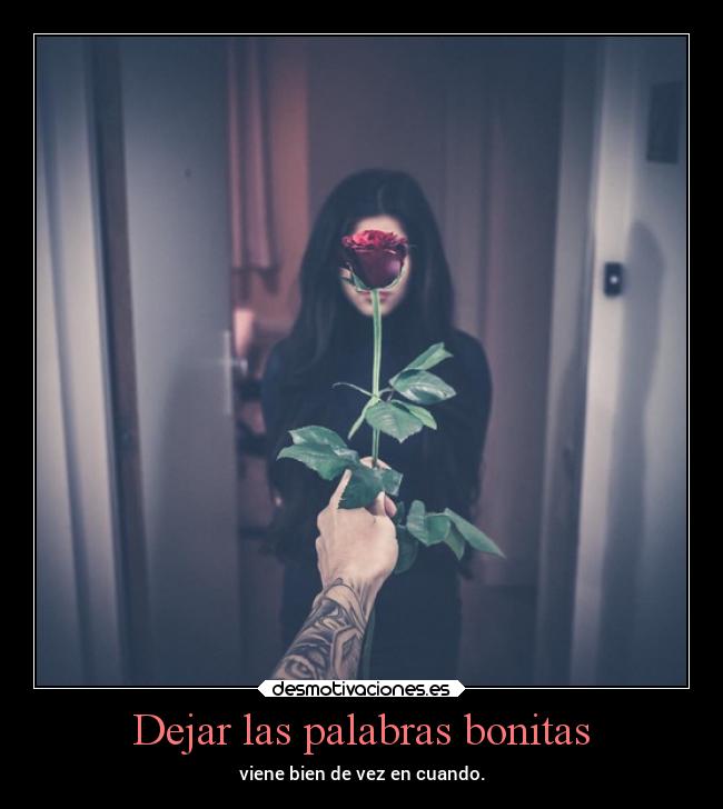 Dejar las palabras bonitas - 