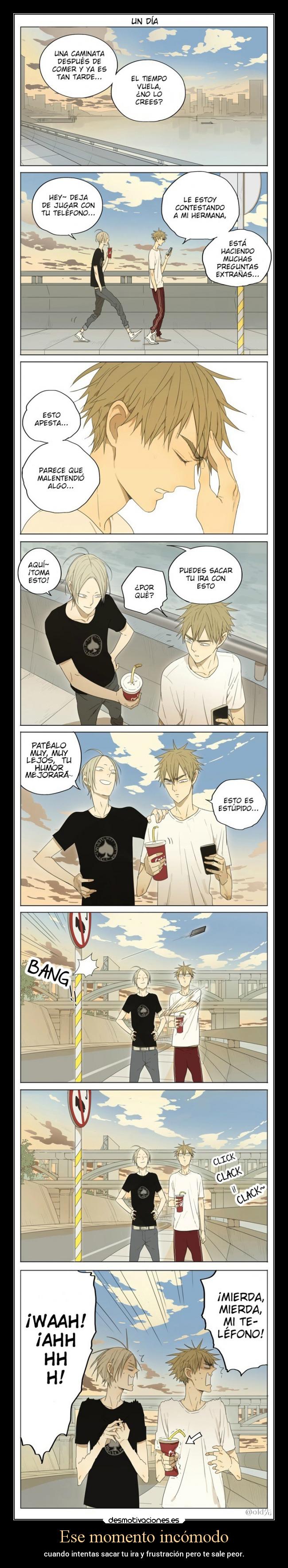 Ese momento incómodo - cuando intentas sacar tu ira y frustración pero te sale peor.